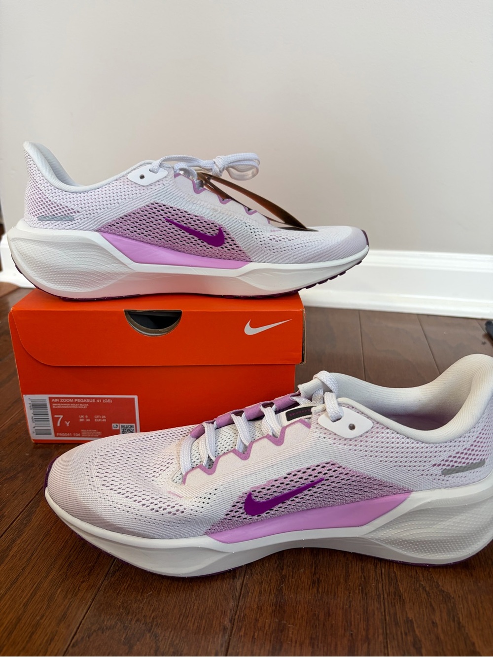 Nike Women's Air Zoom Pegasus Running Sneakers White Purple